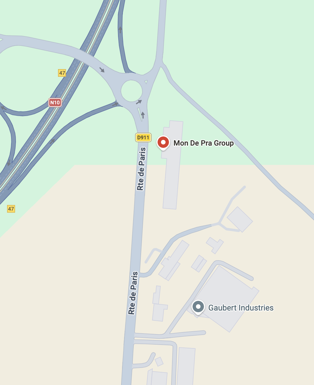 Map of MON DE PRA OUEST FRANCE